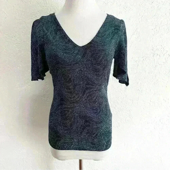 Vintage sparkle fitted top size small - Picture 4 of 13